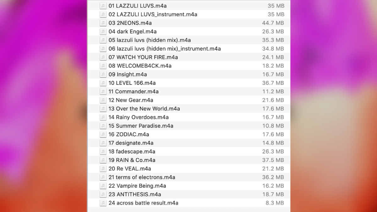 fantastic electro game music m4a list