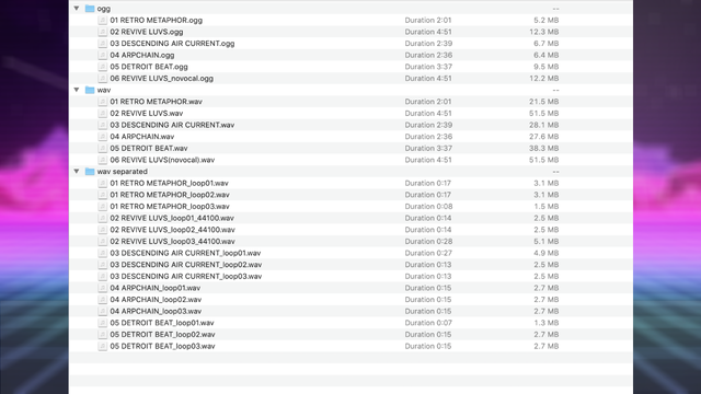 New classic retro synthwave all files list